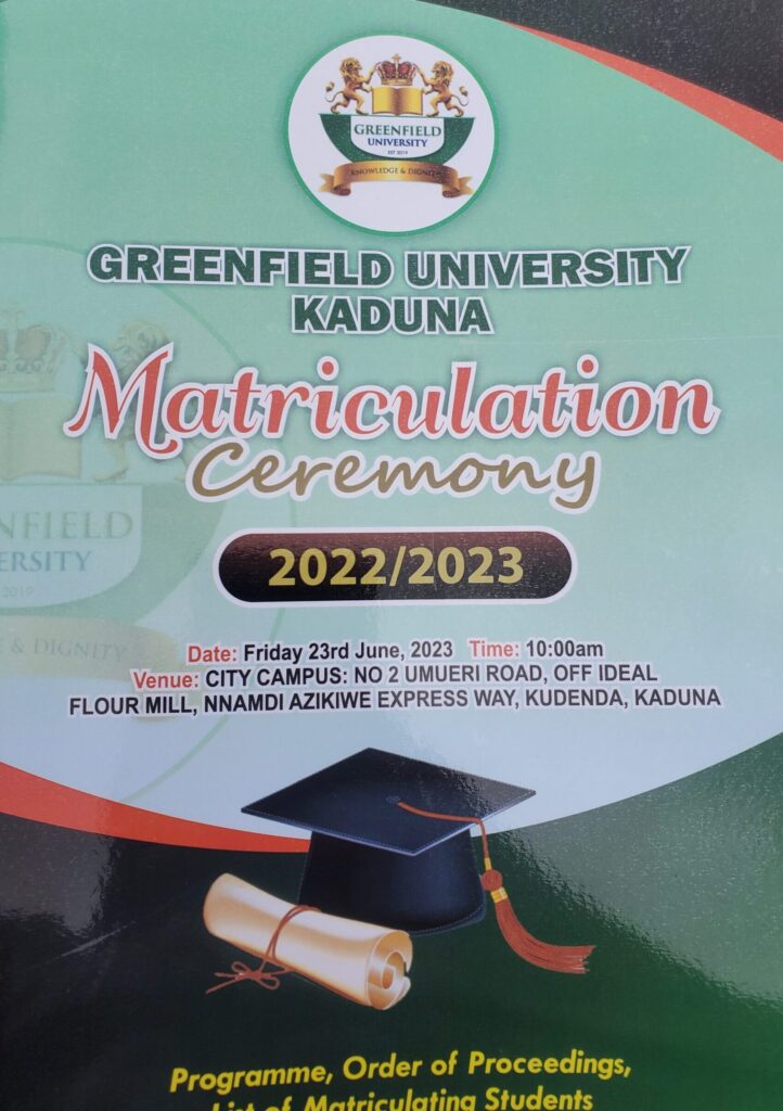 2022/2023 Matriculation Ceremony